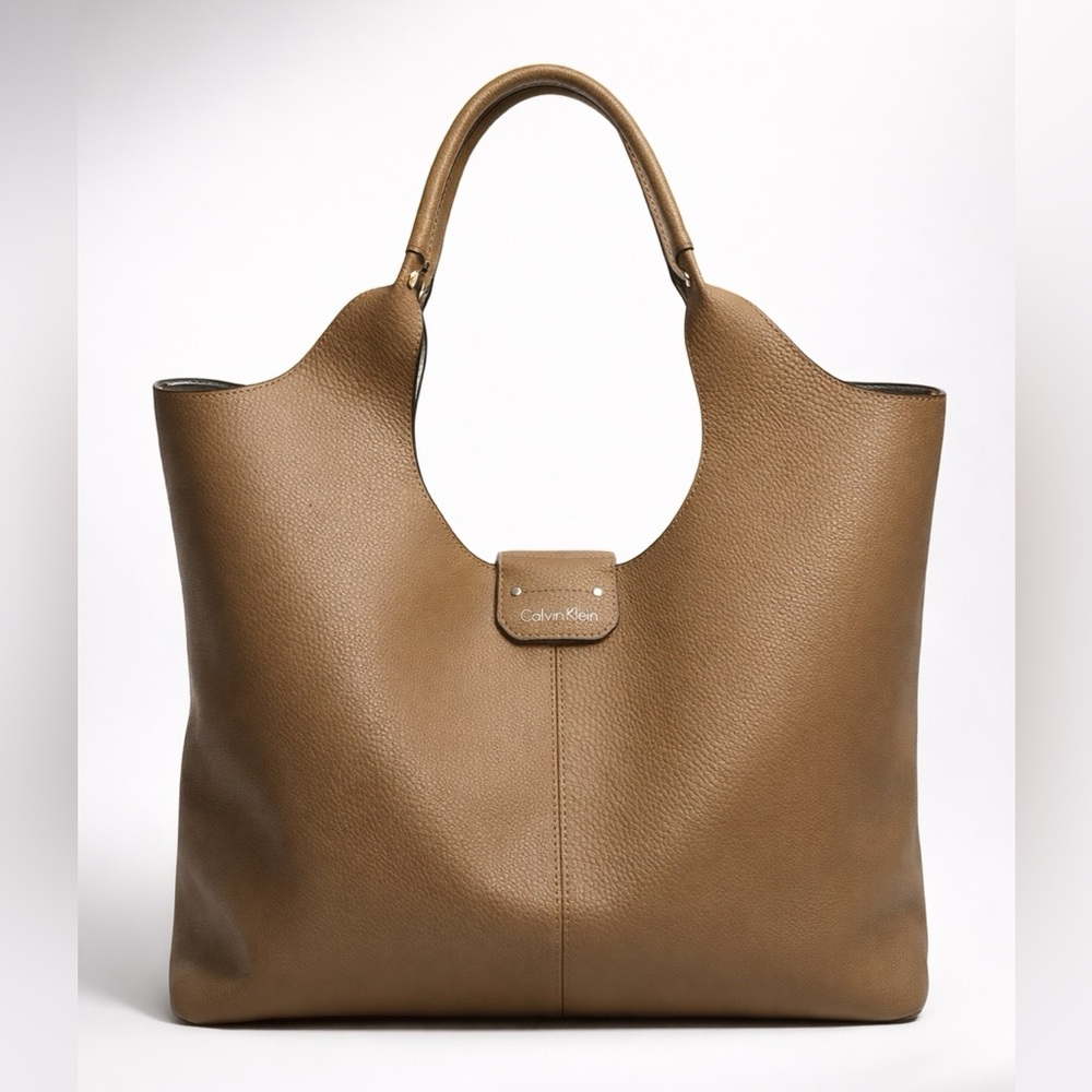 Calvin Klein Reyna Textured Faux Leather Hobo  Bag